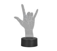 YUYTE Luz Nocturna en Lenguaje de Señas 3D Te amo - Lámpara LED con Control Táctil de 7 Colores para Decoración y Regalos de Dormitorios Infantiles