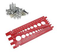 YUYTE Medidor de Rosca de Perno de Tuerca, Calibre Identificador de Perno y Tuerca con Regla en Pulgadas y Centímetros, para Medir Tamaños de Tornillos Tuercas, Hecho de Materia