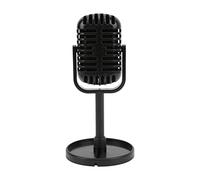 YUYTE Microfono Adorno Micrófono Micrófono de Utilería - Falso para Filmar Espectáculos de Danza, Karaoke y Fotografía - Diseño Ligero y de Plástico (Black)