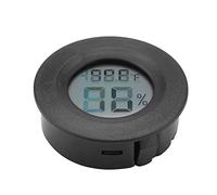 YUYTE Mini Termómetro Digital LCD Higrómetro, Medidor de Temperatura y Humedad con Lectura Rápida Antiinterferencias, para Terrario de Reptiles, Gabinete Refrigerado, Mostrador (BLACK)