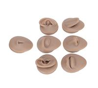 YUYTE Modelo de Oído de Silicona Modelo de Ombligo de la Lengua de la Boca del Ojo de Silicona con 6 Partes para la Práctica Novata Joyería Demostración del Técnico de Exhibición (Tono de piel