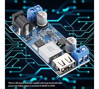 YUYTE Módulo Convertidor Confiable con Carga Rápida USB y Cableado Sencillo: Fuente de Alimentación de Voltaje de 9-36 VCC a 5 VCC