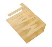 YUYTE Organizador de CORREO de Metal, Soporte de CORREO de Escritorio de Diseño Hueco Elegante con Recorte de CORREO Minimalista para Facturas, Cartas, Papeles, Suministros de (GOLD)