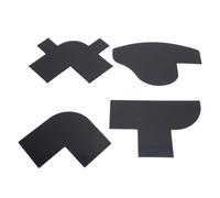 YUYTE Paquete de 4 Tarjetas de Mejora de Línea Capilar para Barberos, Plantillas Moldeadoras de Barba de Línea Recta y Curva, Herramienta Multiusos de Relleno de Capilar