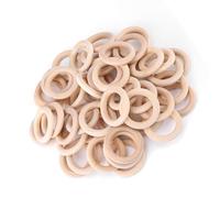 YUYTE para Servilletas de [Novedad de 2024] 50 Anillos de Madera para Carpintería sin Terminar, Aptos para Diversas Manualidades, 50 Mm de Diámetro, Accesorios para Manualidades.
