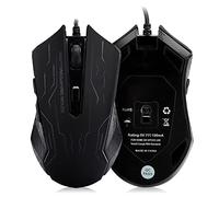 YUYTE Ratón Ergonómico para Juegos, Ratón de Ordenador con Cable USB con dpi Ajustable y Luces LED Coloridas, para Juegos de PC de Escritorio Portátil