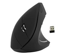 YUYTE Ratón Vertical Ergonómico Inalámbrico de 2.4GHz para Laptop de PC con 3 dpi Ajustables 800/1200/1600 Susta de la Piel sin Retraso de la Piel Alivio de la Muñeca de Control de (Black)