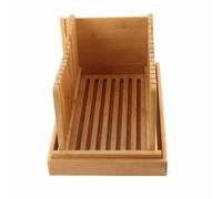 YUYTE Rebanador de Pan Plegable con Recogedor de Migas para un Corte Uniforme y Desordenado, Herramienta de Cocina Compacta para Panaderos de Bricolaje