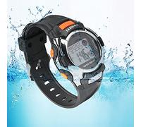 YUYTE Reloj Digital, Reloj Deportivo Luminoso para Niños con Pulsera de PU Ajustable, 30 M, Cubierta Trasera de Acero Inoxidable, Unisex Niños Niñas (Black)