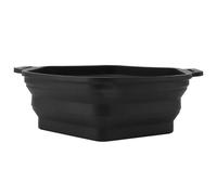 YUYTE Silicona Bañera de Hielo Bañera Portátil Portable Baño de Hielo para Terapia de Agua Fría Recuperación de Enfriamiento Rápido con Material de Nylon Negro 15.38 Oz