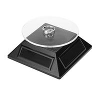 YUYTE Soporte giratorio para joyas, plato giratorio solar, vitrina para joyas, soporte giratorio de 360 grados, reloj de teléfono móvil, organizador de joyas, plataforma giratoria para relojes, joyas,
