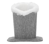 YUYTE Soporte para Gafas con Forro de Felpa, Funda Protectora Suave para Gafas con Cierre Cómodo para Escritorio, Mesita de Noche, Mesa de Oficina, Lino Gris