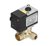 YUYTE Válvula Solenoide Eléctrica, Retardo Silencioso con Válvula de Retención para Accesorios de Bomba de Compresor de Aire OTS AC DC 220 V 16 Mm 14 Mm Rosca de Interfaz