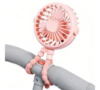 YUYTE Ventilador para Cochecito de bebé con Luz Nocturna LED y Clip de Trípode Giratorio Flexible, Mini Ventilador Portátil de 3 Velocidades para Cama, Asiento de Coche, Viajes,