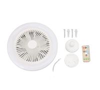 YUYTE Ventiladores de Techo con Luces y Control Remoto, Moderno Ventilador de Techo Pequeño de Montaje Empotrado Luz LED Regulable para Dormitorio, 3 Velocidades de Viento