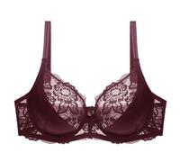 YUYUCH Sujetador Transpirable de Copas Suaves de Encaje de Cobertura Total para Mujer Sujetador Push up sin Aros para Senos Pesados