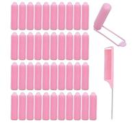 YUYUDEHM 42 rodillos de esponja de espuma, rizadores suaves de 0.59 pulgadas, rizadores de esponja para peinar el cabello y peine de cola de rata