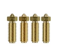 YUYUEMI 4 boquillas para Anycubic Kobra S1/Kobra S1 Combo Hotend de alta velocidad 0.2, 0.4, 0.6, 0.8 mm, kit de boquillas de latón Kobra S1