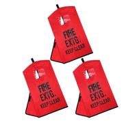 YUYUETIME 3 Piezas Cubierta de Seguridad para Extintor de Incendios | Protección contra Lluvia, Nieve y Sol, Señalización Visible, para Postes Exteriores y Camiones