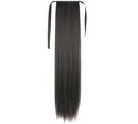 YUYUETIME Extensión de Coleta Postiza Larga y Lisa con Banda Extensiones de Cabello Natural para Mujer Volumen y Estilo para Uso Diario Fiestas Cosplay y Eventos Negro Natural