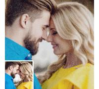 YUYUGO Diamond Painting Personalizado, Pintura de Diamante Personalizado Foto, 5D Diamond Painting Full Drill para Adultos, Ideal para DIY Regalos y Decoración del Hogar, 50x90cm