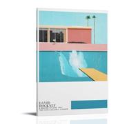 YUYUMEGDE A Bigger Splash - Póster de David Hockney Pintura Decorativa Lienzo Arte de Pared Salón Dormitorio Pintura Arte de Pared Impresión de Imagen Moderna Decoración de Habitación Familiar 24 x 36