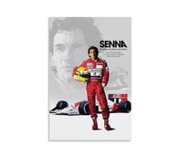 YUYUMEGDE Ayrton Senna - Póster decorativo de carreras, lienzo para pared e impresión artística moderna para decoración de dormitorio familiar, 20 x 30 pulgadas (50 x 75 cm)