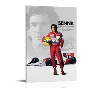 YUYUMEGDE Ayrton Senna - Póster decorativo de carreras, lienzo para pared e impresión artística moderna para decoración de dormitorio familiar, 20 x 30 pulgadas (50 x 75 cm)