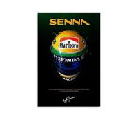 YUYUMEGDE Ayrton Senna - Póster decorativo de lienzo para pared e impresión artística moderna para decoración de dormitorio familiar, 20 x 30 pulgadas (50 x 75 cm)