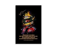 YUYUMEGDE Ayrton Senna - Póster decorativo de lienzo para pared e impresión artística moderna para dormitorio familiar, pósteres de 20 x 30 pulgadas (50 x 75 cm)