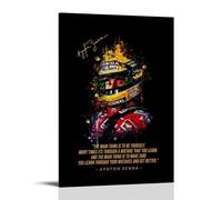 YUYUMEGDE Ayrton Senna - Póster decorativo de lienzo para pared e impresión artística moderna para dormitorio familiar, pósteres de 20 x 30 pulgadas (50 x 75 cm)