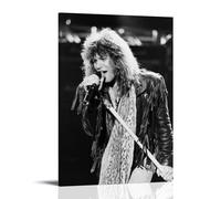 YUYUMEGDE Bon Jovi Póster en blanco y negro de pintura decorativa en lienzo, arte de pared para sala de estar, póster de dormitorio, pintura, arte de pared, impresión artística de pared, decoración