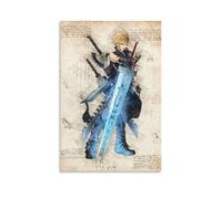 YUYUMEGDE Final Fantasy VII Póster Pintura Decorativa Lienzo Arte de Pared Salón Póster Dormitorio Pintura, Arte de Pared Impresión de Imagen Moderna Decoración de Habitación Familiar 08 x 12 Pulgadas