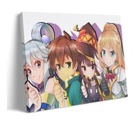 YUYUMEGDE KonoSuba - Póster decorativo de anime con la bendición de Dios en este maravilloso mundo, lienzo decorativo para pared e impresión artística moderna para dormitorio familiar, 60 x 90 cm