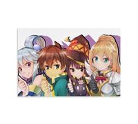 YUYUMEGDE KonoSuba - Póster decorativo de anime con la bendición de Dios en este maravilloso mundo, lienzo decorativo para pared e impresión artística moderna para dormitorio familiar, 60 x 90 cm