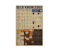 YUYUMEGDE Póster de conocimiento de cerveza barbudo pintura decorativa lienzo arte de pared sala de estar póster dormitorio pintura, arte de pared impresión de imagen moderna decoración de habitación
