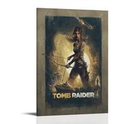 YUYUMEGDE Póster decorativo de Tomb Raider Lara Croft para pared, lienzo e impresión artística moderna para decoración de dormitorio familiar, 60 x 90 cm