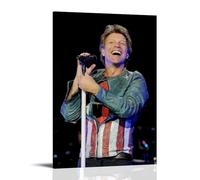 YUYUMEGDE Singer Bon Jovi Póster Pintura Decorativa Lienzo Arte de Pared Salón Póster Dormitorio Pintura, Arte de Pared Impresión de Imagen Moderna Decoración de Habitación Familiar 08 x 12 Pulgadas