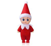 YUYWWAN Elfo Navidad Muñeco, Lindo Duende Navidad Travieso, Figura de Elfos Navideño, Interesante Elfo Travieso para Decoración Navideña, Relleno de Regalo (Rojo-Pantalones)