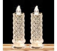 YUYWWAN Velas sin Llama LED Velas sin Llama Halloween para Bodas Cumpleaños Festivales Halloween Hogar Cena Fiesta Decoración (Blanco B)