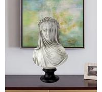 YUZDNM Arte Decorativa Escultura Estatua - Busto De La Doncella Velada, Colección De Figuras De Escritorio, Accesorios De Regalo para Pareja, Oficina Y Hogar.