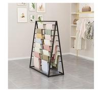 YUZDNM Estante De Exhibición De Bufanda De Piso - 145CM Estante De Metal De Doble Cara, Perchas De Metal Para Hiyab(Black,60x50x145cm)