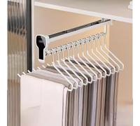 YUZDNM Perchero extraíble multifunción, extensible y antideslizante, con armario integrado y capacidad de carga de 30 kg.(White,40.5cm/15.94in)