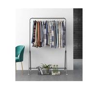 YUZDNM Perchero Metálico Con Barra Superior, Perchero Resistente, Banco Para Zapatos Y Perchero, Ideal Para Dormitorio, Sala De Estar Y Oficina(Black,100X35X150CM)