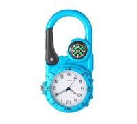 YUZDNM Reloj Unisex con mosquetón: Reloj analógico de Cuarzo Azul con Clip y brújula para Hombres y Mujeres, paramédicos y Deportes al Aire Libre como la Escalada(Blue)