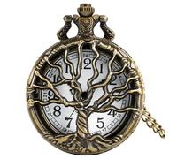 YUZDNM Relojes de Bolsillo de Cuarzo Vintage para Hombre con Cadena, Reloj de Bolsillo Colgante, Relojes de Collar para Mujer, diseños únicos con Caja(#b)
