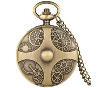 YUZDNM Relojes de Bolsillo de Cuarzo Vintage para Hombre con Cadena, Reloj de Bolsillo Colgante, Relojes de Collar para Mujer, diseños únicos con Caja(#a)