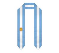 YUZEKABZ Estola de graduación con bandera de país, bufanda de graduación, regalos para estudiantes internacionales, Bandera Argentina, Talla única