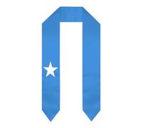 YUZEKABZ Estola de graduación con bandera de país, bufanda de graduación, regalos para estudiantes internacionales, Bandera Somalia, talla única