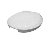 YUZGUHEY Asiento de Inodoro Frontal Abierto Comercial con Tapa, Cierre Suave Gran Apertura plástico, Blanco,Round(Round)